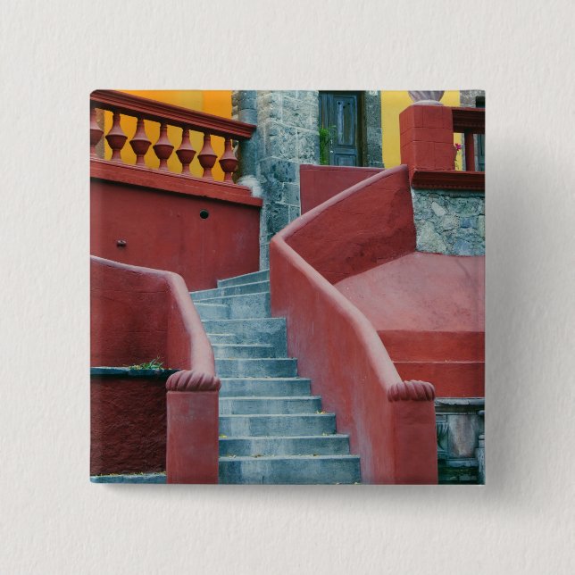 Mexico, San Miguel de Allende, Colourful 2 Inch Square Button (Front)