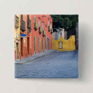 Mexico, San Miguel de Allende, Homes along 2 Inch Square Button
