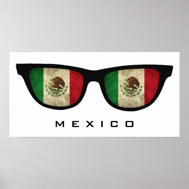 Mexico Shades custom text & colour poster (Front)