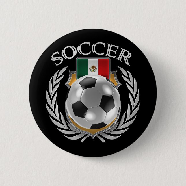 Mexico Soccer 2016 Fan Gear 2 Inch Round Button (Front)