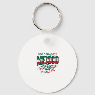 Mexico Soccer 2026 Soccer Bold Country Typography Keychain