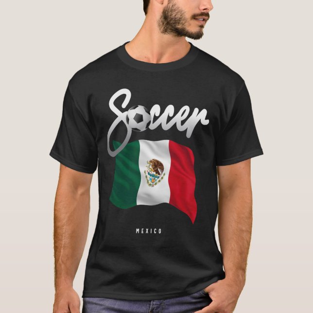 Mexico Soccer - Mexican Flag T-Shirt (Front)