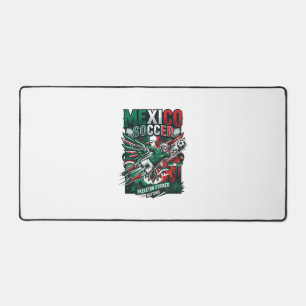 Mexico Soccer Skeleton Striker Nations Premium Spo Desk Mat