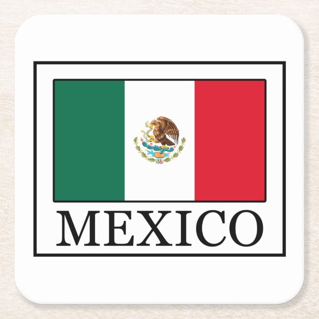 Mexico Square Paper Coaster (Front)