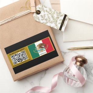 Mexico Stickers, Modern QR Code, Mexican Flag Sticker