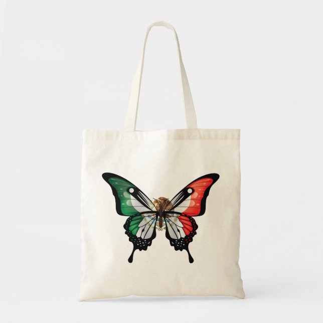 Mexico Swallowtail Butterfly Flag Tote Bag (Front)