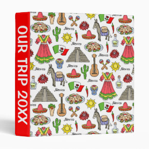 Mexico Symbols Pattern Binder
