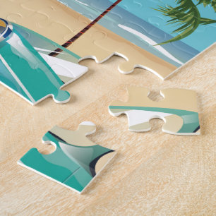 Mexico - travel By Plane travel poster Jigsaw Puzzle