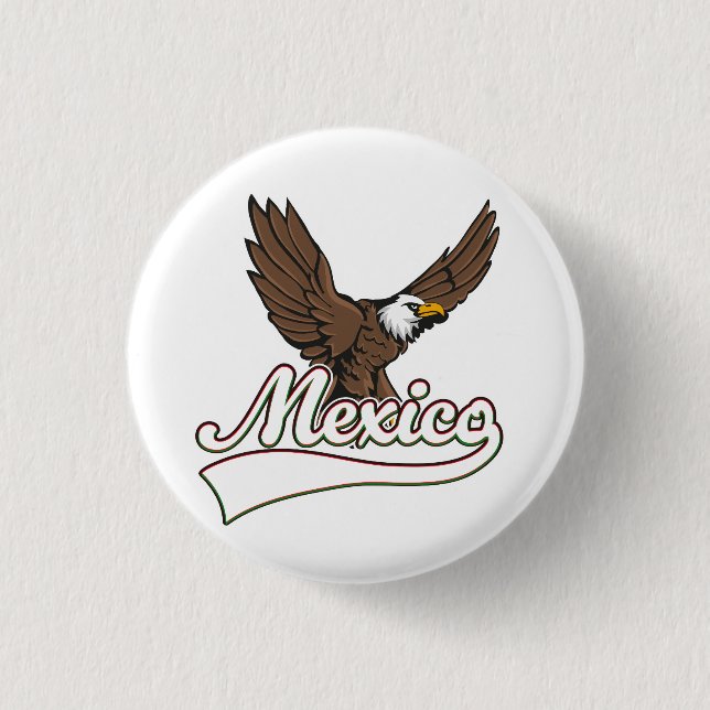 Mexico Travel logo 1 Inch Round Button (Front)