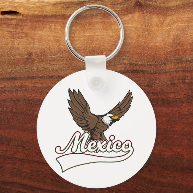 Mexico Travel logo Keychain (Back)