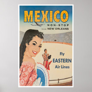 Mexico Travel Poster Mexican Print Eastern Matador