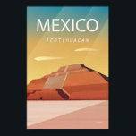 Mexico  travel poster  Teotihuacan Pyramid<br><div class="desc">Mexico  travel poster  Teotihuacan Pyramid</div>