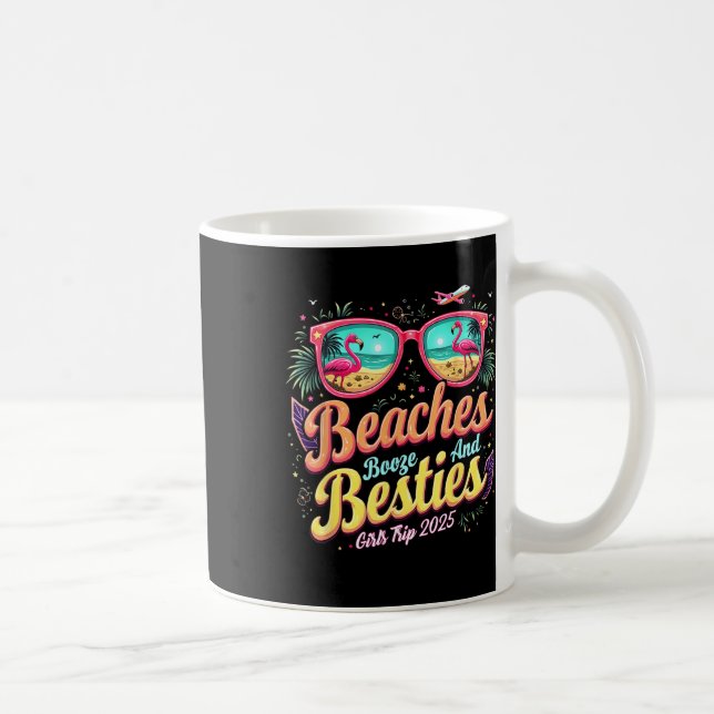 Mexico Trip Beaches Booze Besties Girls Trip Beach Coffee Mug (Right)