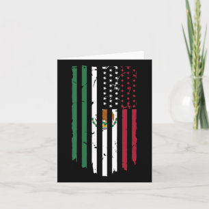Mexico Us Flag Patriot Mexican Flag American Flag Card