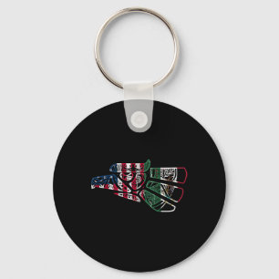 Mexico Us Flag Patriot Mexican Flag American Flag Keychain