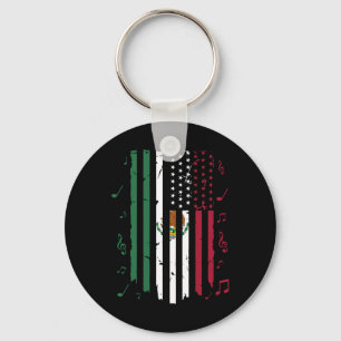 Mexico Us Flag Patriot Mexican Flag American Flag Keychain
