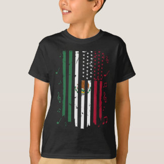 Mexico Us Flag Patriot Mexican Flag American Flag T-Shirt