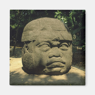 Mexico, Villahermosa, giant Olmec head, La Venta Magnet