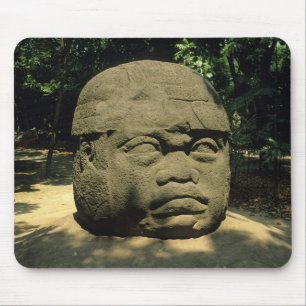Mexico, Villahermosa, giant Olmec head, La Venta Mouse Pad