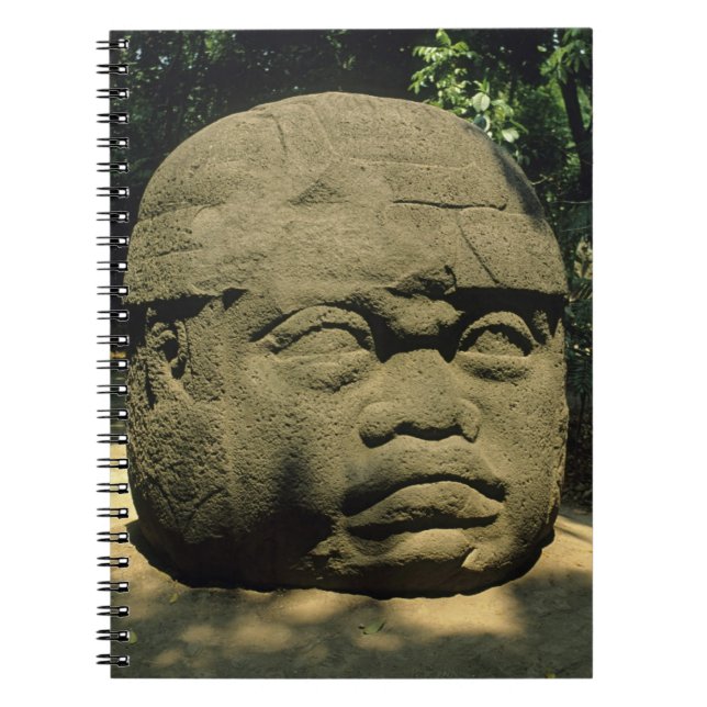 Mexico, Villahermosa, giant Olmec head, La Venta Notebook (Front)
