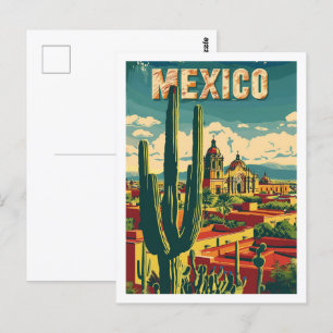 Mexico Vintage Famous Travel Place Postcard