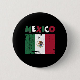 Mexico Vintage Mexican Flag Pride Hat Jersey 1 2 Inch Round Button