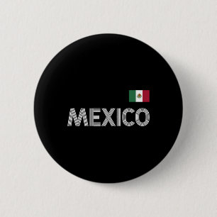 Mexico Vintage Mexican Flag Pride Hat Jersey 2 Inch Round Button