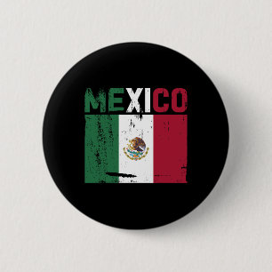 Mexico Vintage Mexican Flag Pride Hat Jersey 3 2 Inch Round Button