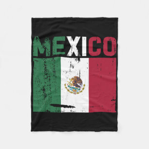 Mexico Vintage Mexican Flag Pride Hat Jersey 3 Fleece Blanket