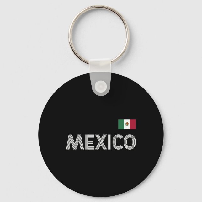 Mexico Vintage Mexican Flag Pride Hat Jersey  Keychain (Front)