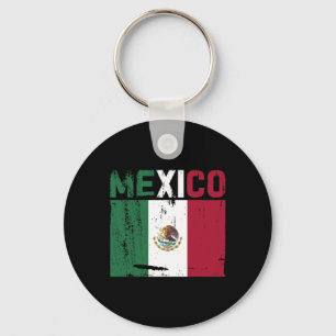 Mexico Vintage Mexican Flag Pride Hat  Keychain