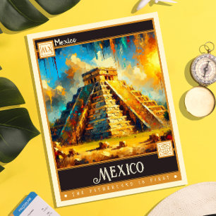 Mexico   Vintage Painting Postcard