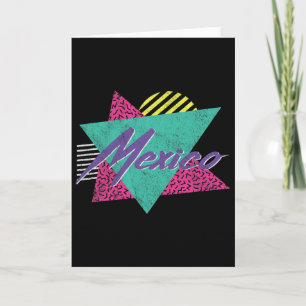 Mexico Vintage Retro 80s 90s Vacation Travel Gift  Card
