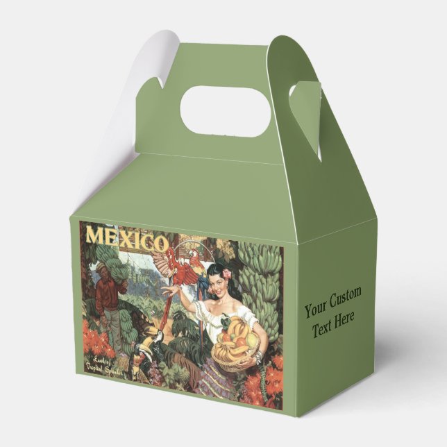 Mexico vintage travel favour box (Front Side)
