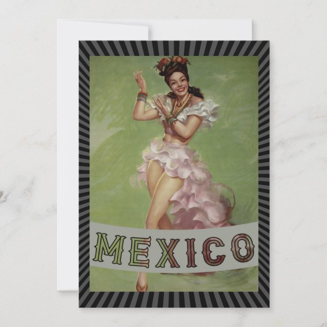 Mexico Vintage Travel Postcard (Front)