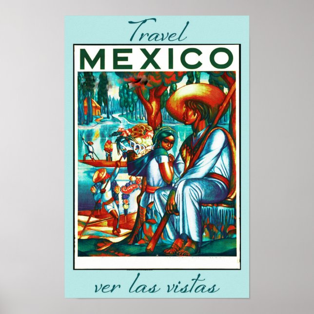 Mexico Vintage Travel Poster (Front)