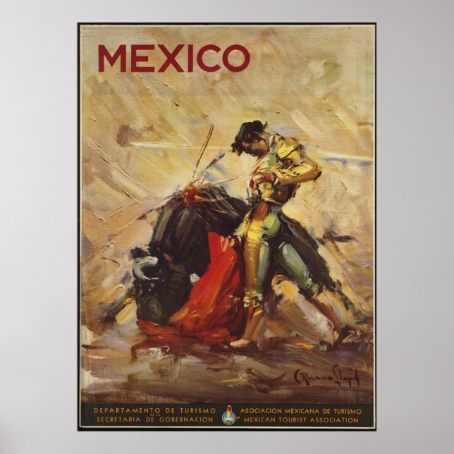 Mexico Vintage Travel Poster Ad Retro Prints (Front)