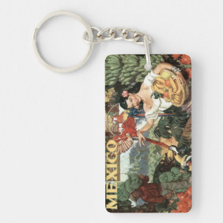 Mexico Vintage Travel Poster Keychain