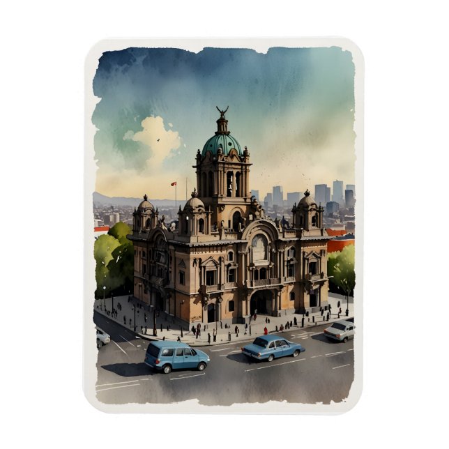 Mexico watercolor art magnet (Vertical)