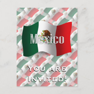Mexico Waving Flag Invitation