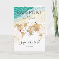 Mexico Wedding Destination Passport World Heart