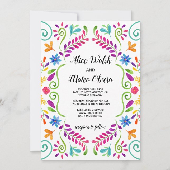 Mexico Wedding Invitation  (Front)