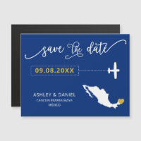 Mexico Wedding Save the Date Card, Map