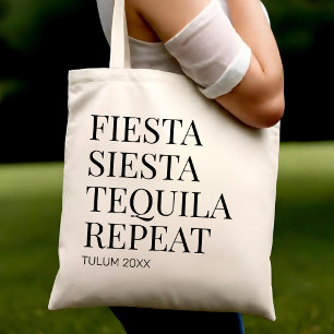 Mexico Wedding Welcome Fiesta Beach Bachelorette Tote Bag