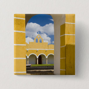 Mexico, Yucatan, Izamal. The Franciscan Convent 2 Inch Square Button