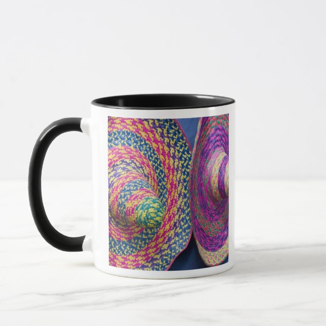 Mexico, Yucatan, Merida, traditional woven Mug (Left)