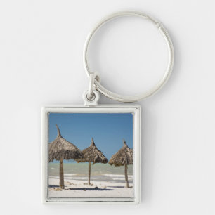 Mexico, Yucatan Peninsula, Progreso. Thatch Keychain