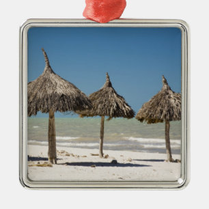 Mexico, Yucatan Peninsula, Progreso. Thatch Metal Ornament