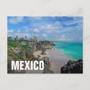 Mexico, Yucatan, Peninsula, Ruins Of Tulum, Mayan Postcard