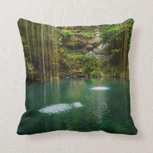 Mexico, Yucatan, Scenic Lake Throw Pillow